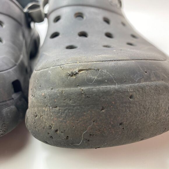 Mens Black Crocs Clogs Size 13 Adjustable Strap Iconic Comfort Lightweight Boho - Picture 5 of 13